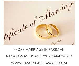 Proxy marriagane procedure in Pakist